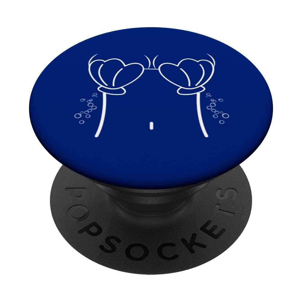 Mermaid Shell Bra Cleavage Torso Belly Button Costume PopSockets Standard PopGrip