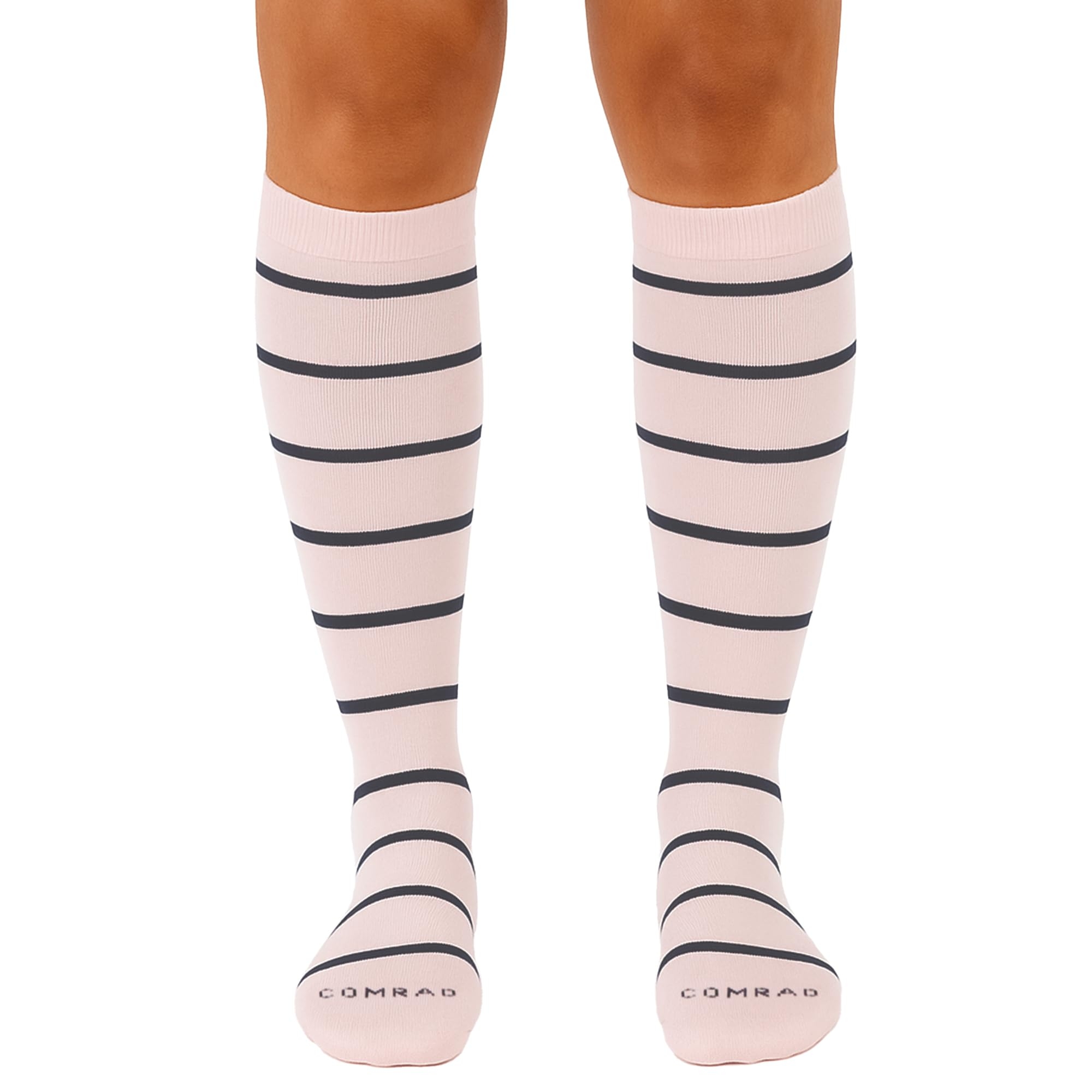 Comrad Nylon Knee High Socks - 15-20mmHg Graduated Compression Socks - Soft & Breathable Support Unisex Socks