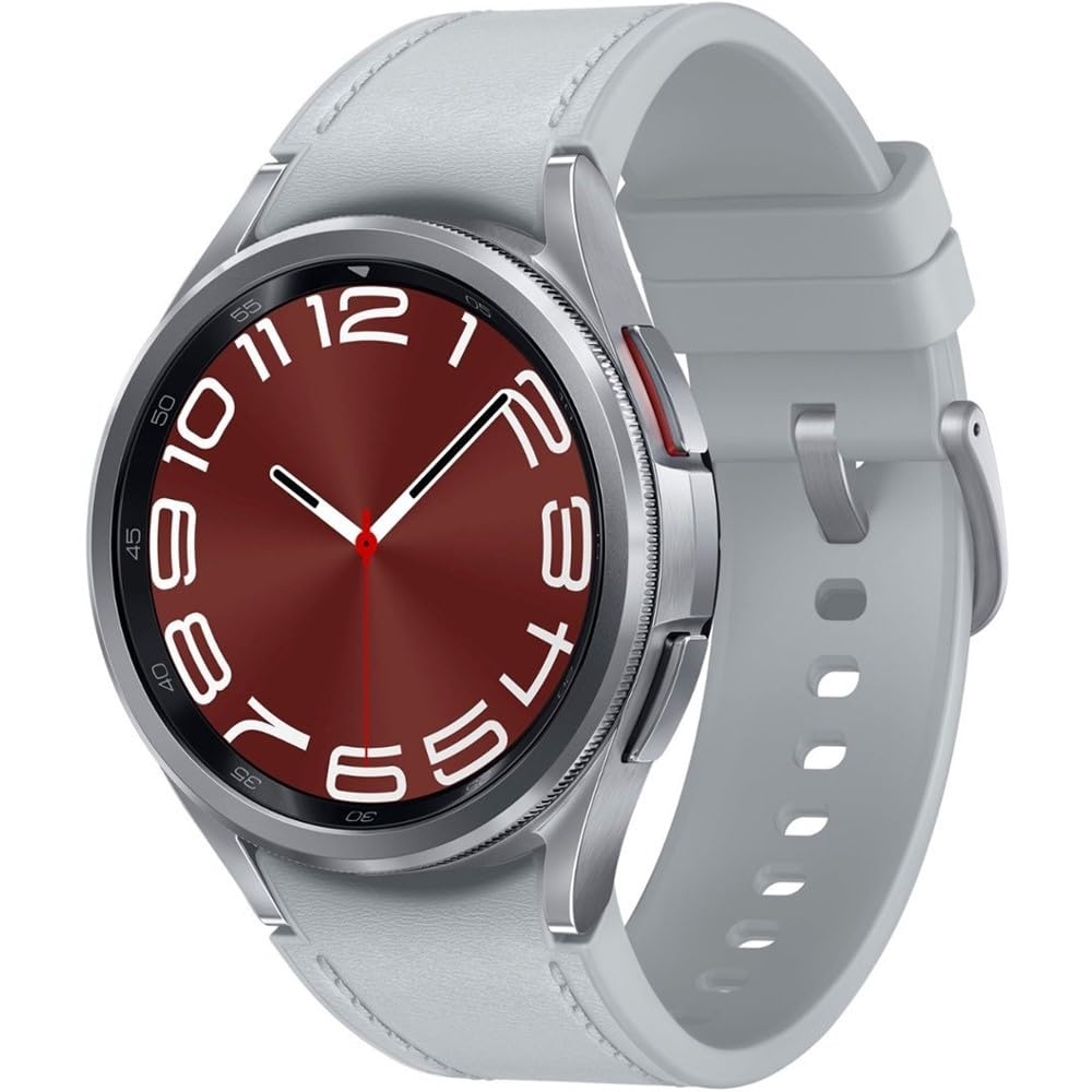 SAMSUNG Galaxy Watch 6 Classic 43mm Stainless-Steel Smartwatch w/Fitness Tracker, Heart Monitor, BIA Sensor, Bluetooth – Silver
