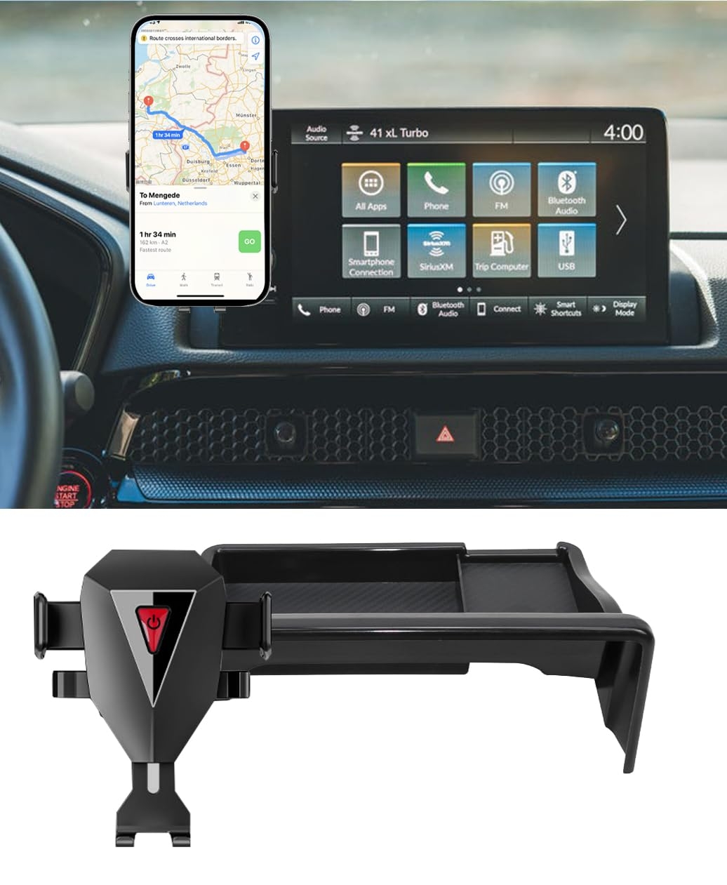KEPHTH Car Phone Holder for Honda CRV/CR-V Accessories 2023 2024 2025 Dash Mount Cell Phone Holder for Most Smartphones with Dash Organizer Auto Interior Accessories Hands-Free 360 Degree Rotation