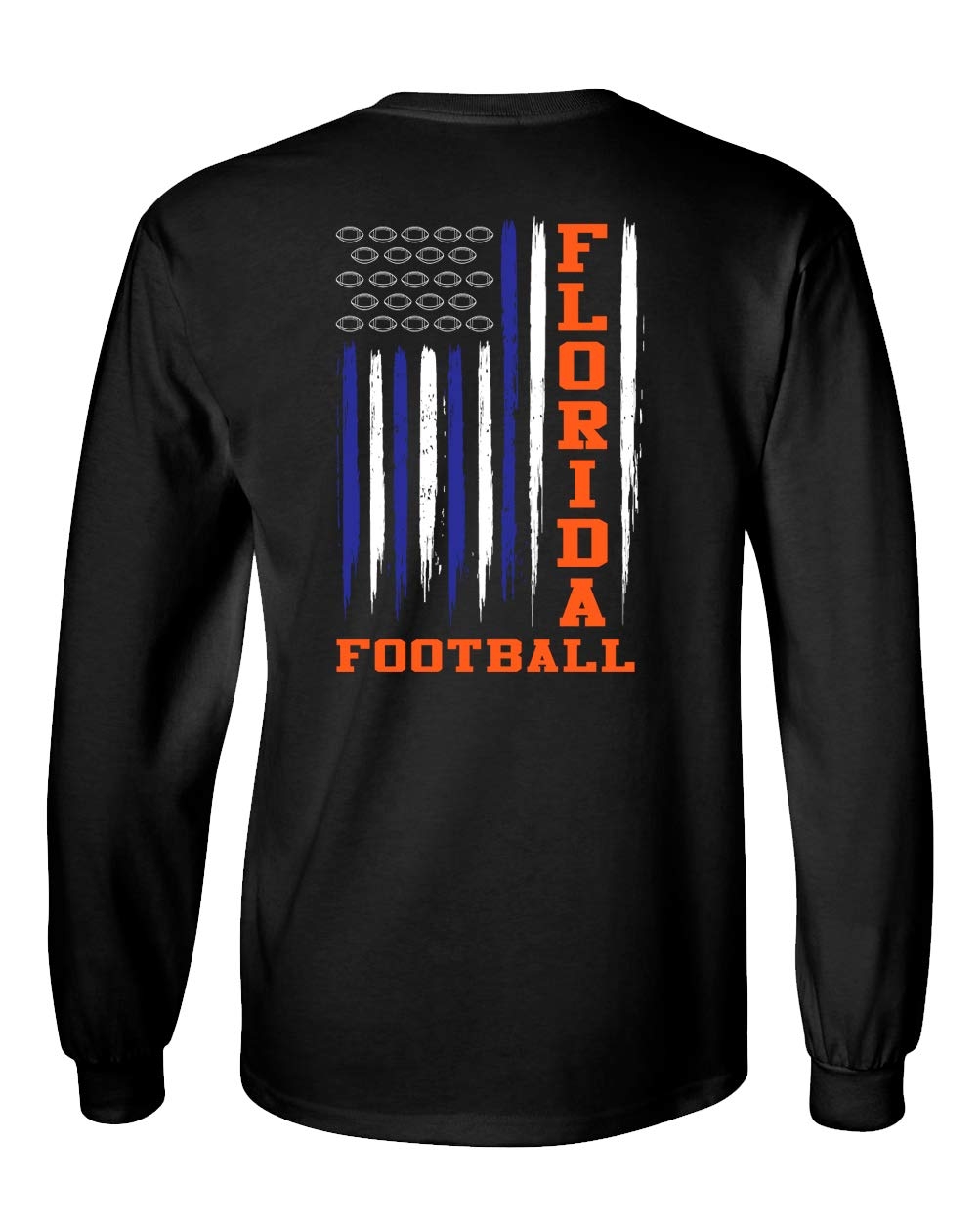 Football Team Color American Flag Long Sleeve Unisex T-Shirt