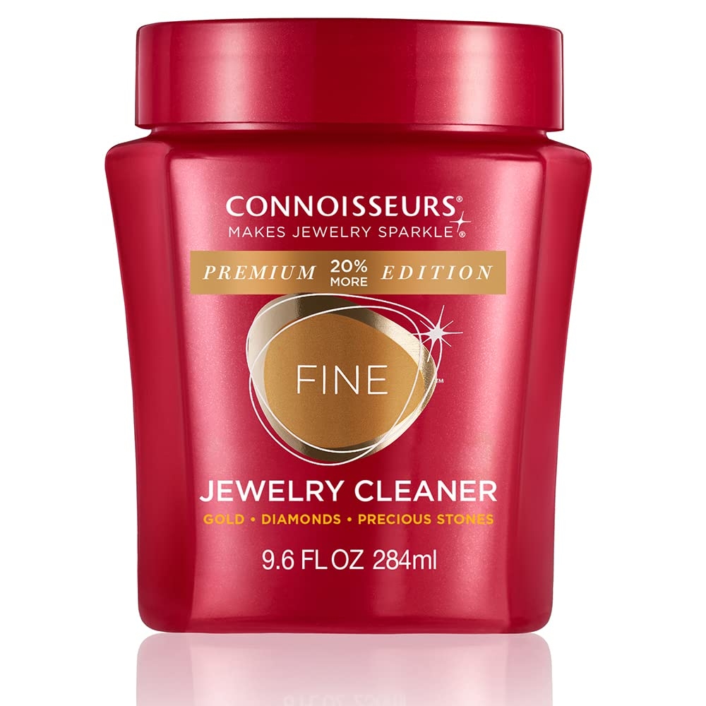 CONNOISSEURS Premium Edition Jewelry Cleaner, Value Size 9.6oz - Pick from Fine, Silver or Delicate Jewelry Cleaner