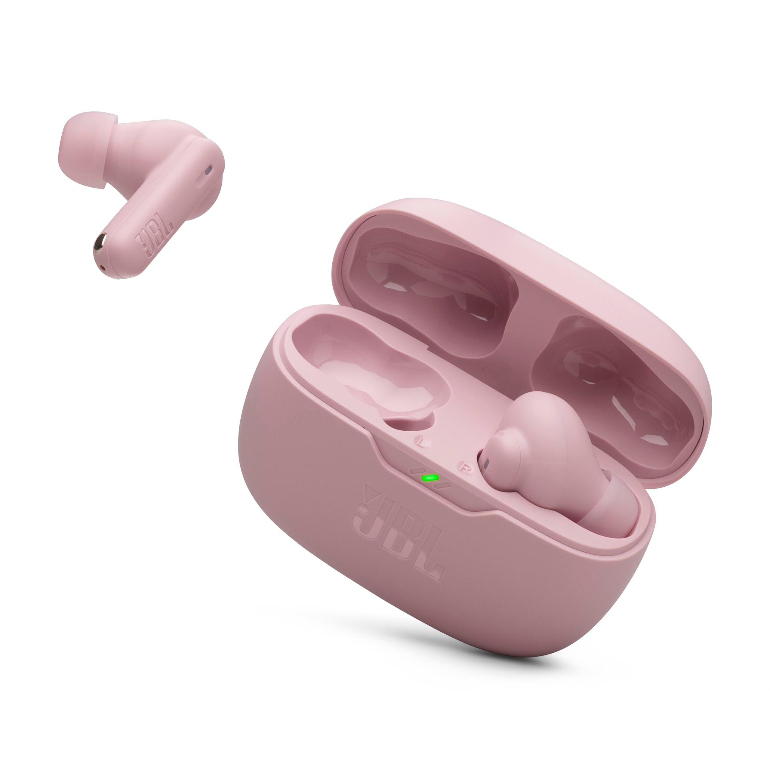 JBL Vibe Beam 2 - True Wireless Noise Cancelling Earbuds Pure Bass Sound & Smart Ambient Technology, 4mics for Crisp, Clear Calls, up to 40Hrs of Playback, IP54 Dust & Water Resistant (Pink)