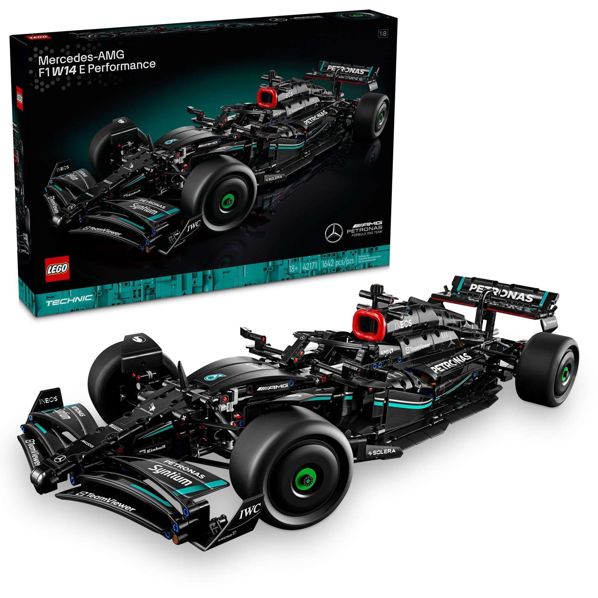 LEGO Technic Mercedes-AMG F1 W14 E Performance Model Car Kits - Formula 1 Building Sets for Adults, Ages 18+ - Gift for Birthdays - 3D Puzzle of Race Car with Realistic Details - 42171