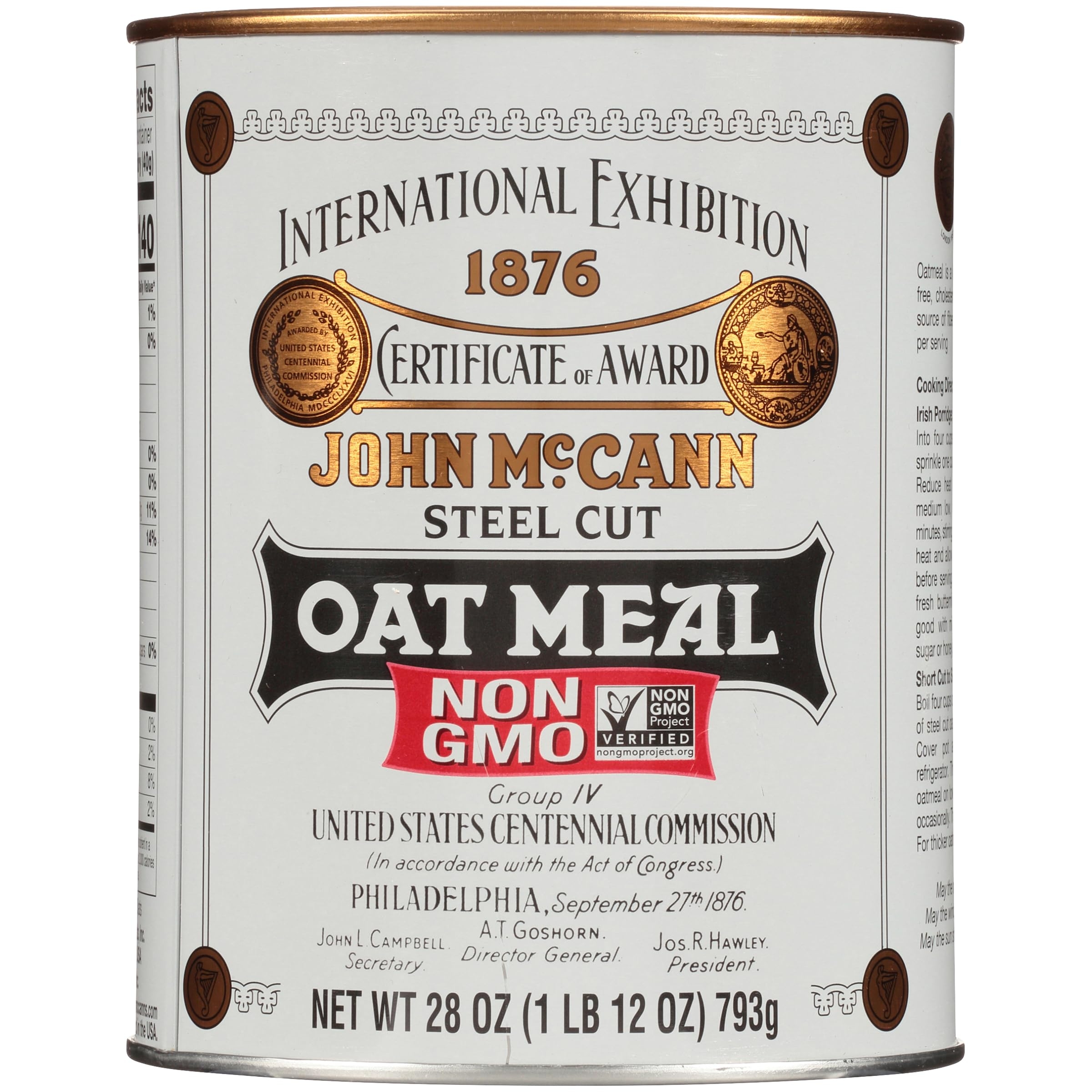 McCann's Irish Oatmeal, Traditional Steel Cut, 28 Ounce (Pack of 6)