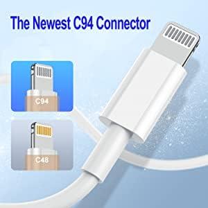10ft iPhone Charger Fast Charging Block,Wall Charger Plug and Long USB C to Lightning Cable Cord,Type C Charging Cube Adapter Brick Box for Apple iPhone 14 Pro Max/13 Pro/12 Mini/11 Pro/XS/XR - Image 4