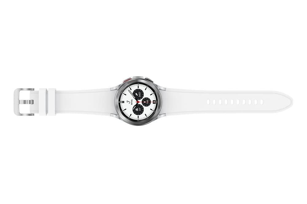 SAMSUNG Galaxy Watch 4 Classic 46mm Smartwatch with ECG Monitor Tracker for Health, Fitness, Running, Sleep Cycles, GPS Fall Detection, Bluetooth, US Version, Silver - Image 5