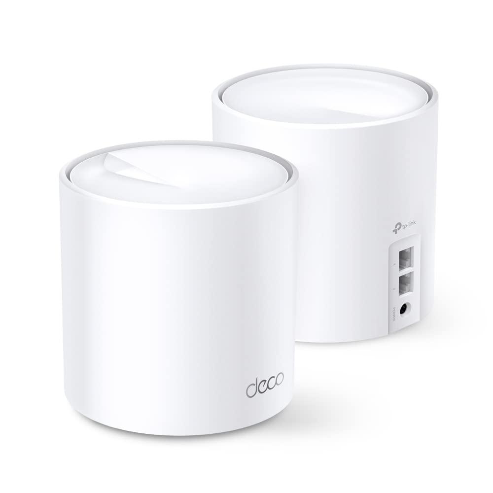 TP-Link Wi-Fi 6 AX3000 Mesh Router System | 2- Mesh Routers | Deco W6000(2-Pack) | 5,000 sq. ft. of WiFi Coverage (Renewed)