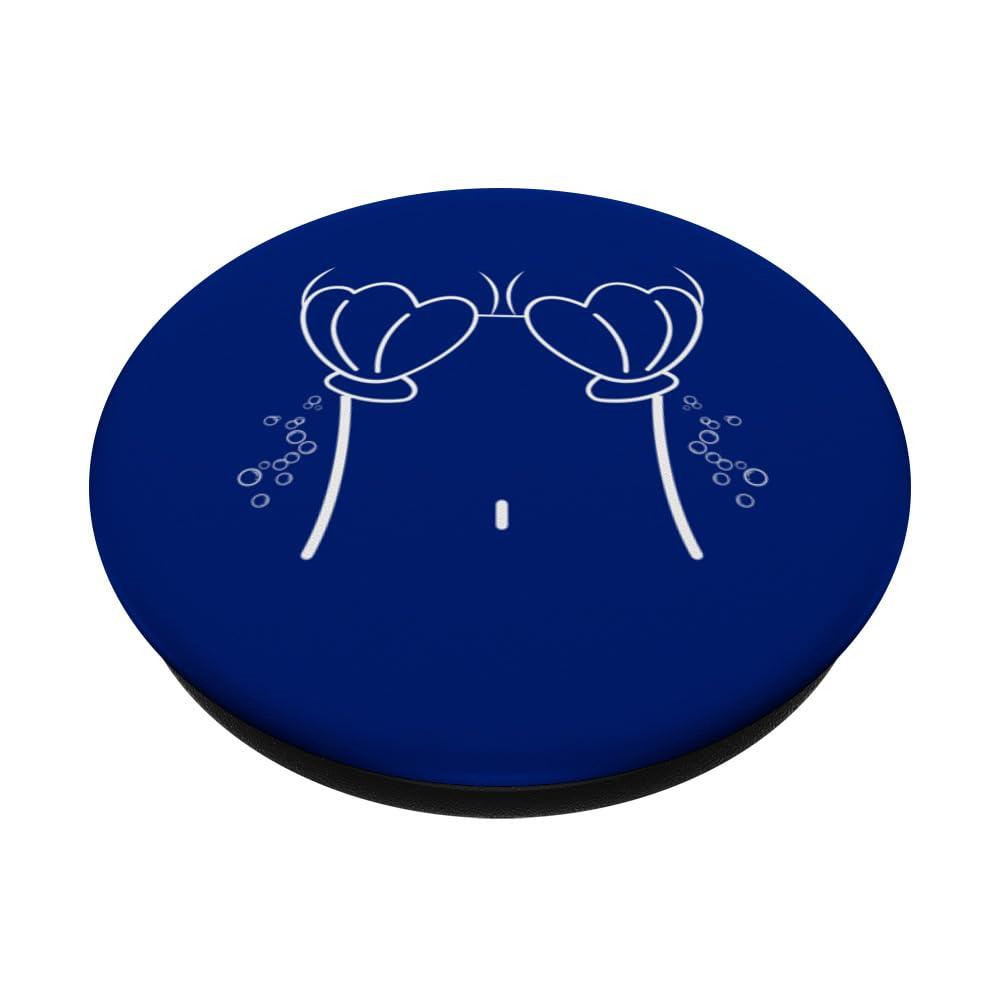 Mermaid Shell Bra Cleavage Torso Belly Button Costume PopSockets Standard PopGrip - Image 2