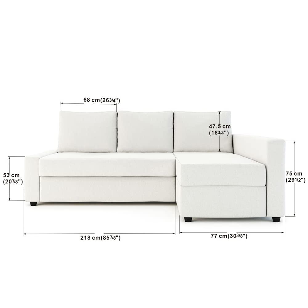 MASTERS OF COVERS Snug Fit Friheten Slipcover for The IKEA Friheten with Chaise Corner Cover, Sofa Bed Cover, Sectional Slipcover Replacement (Light Grey)（Cover Only！Not Sofa！） - Image 2