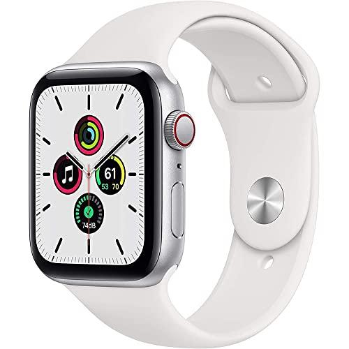 Apple Watch SE (GPS + Cellular, 40mm) - Silver Aluminum Case with White Sport Band (Renewed) - Image 4
