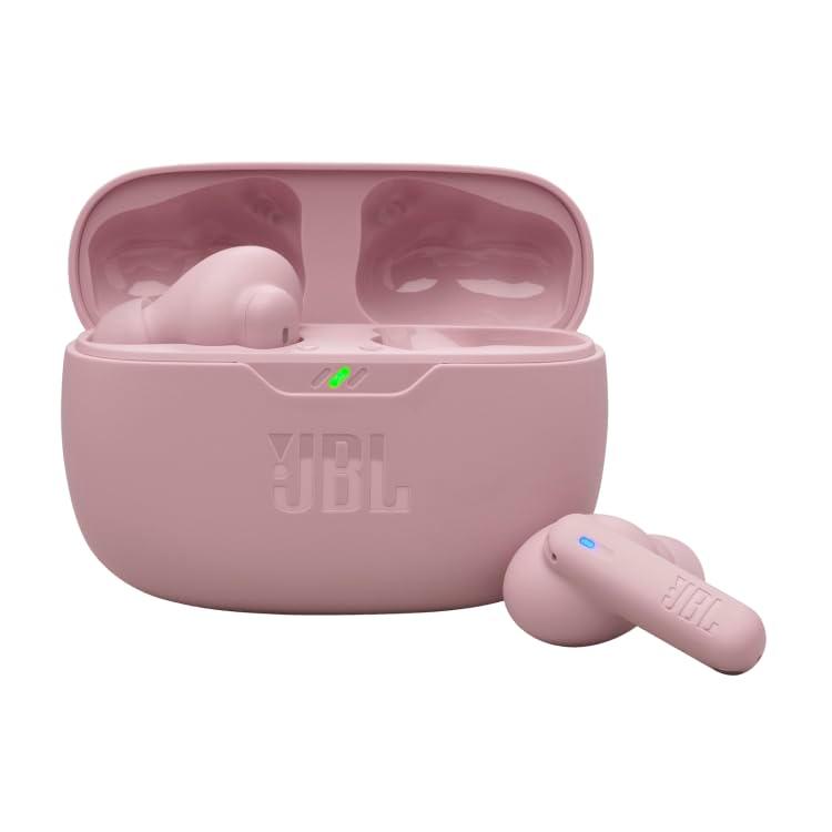 JBL Vibe Beam 2 - True Wireless Noise Cancelling Earbuds Pure Bass Sound & Smart Ambient Technology, 4mics for Crisp, Clear Calls, up to 40Hrs of Playback, IP54 Dust & Water Resistant (Pink) - Image 4