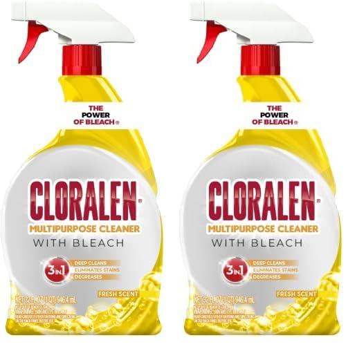 Cloralen - All Purpose Household Cleaning Spray, 3-In-1 High-Performance Multisurface Bathroom And Kitchen Cleaner, With Liquid Bleach - (32 oz) (Pack of 2)