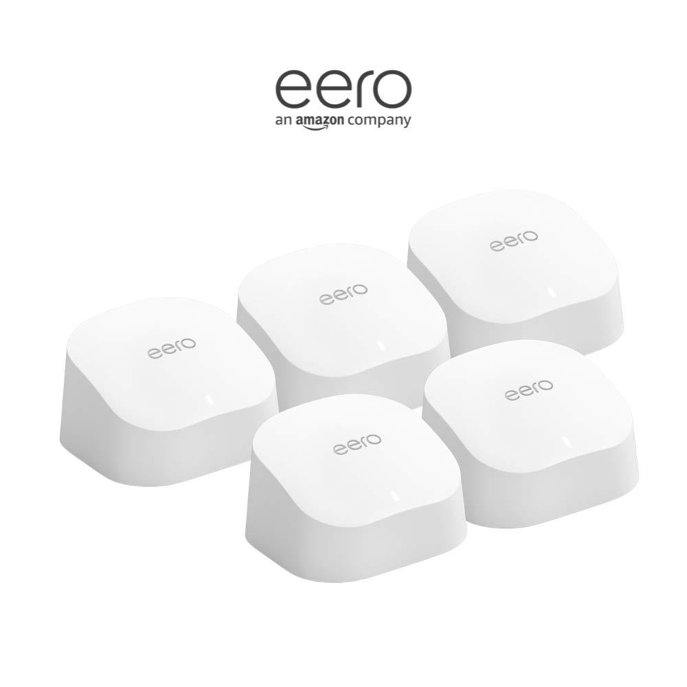 Amazon eero 6 mesh wifi system - Supports internet plans up to 500 Mbps, Coverage up to 5,000 sq. ft., Connect 75+ devices, 5-pack (3 routers + 2 extenders) - Image 7