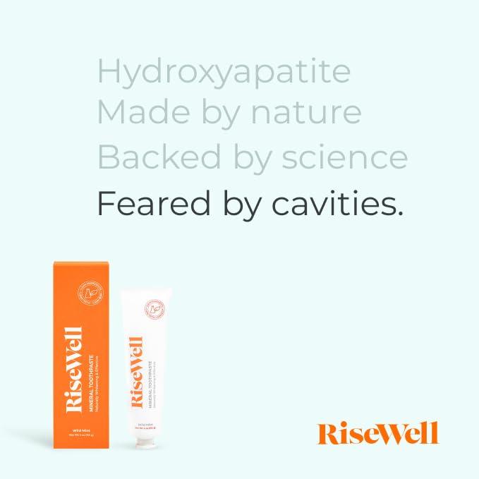 RiseWell Mineral Toothpaste - All Natural Toothpaste with Hydroxyapatite - Made in The USA, No Added Fluoride, SLS-Free - for a Stronger and Healthier Teeth, Wild Mint, 4 Oz - Image 9
