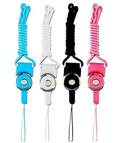 iBarbe 4Pack Cell Phone Neck Lanyard Strap, Universal Smartphone Strap 14.6" Nylon Necklace rope,Wrist,Key chain Charms
