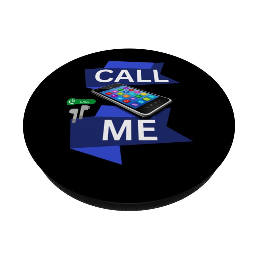 Call Me With Mobile Cellphone Wireless Earbuds Accessories PopSockets Standard PopGrip - Image 2