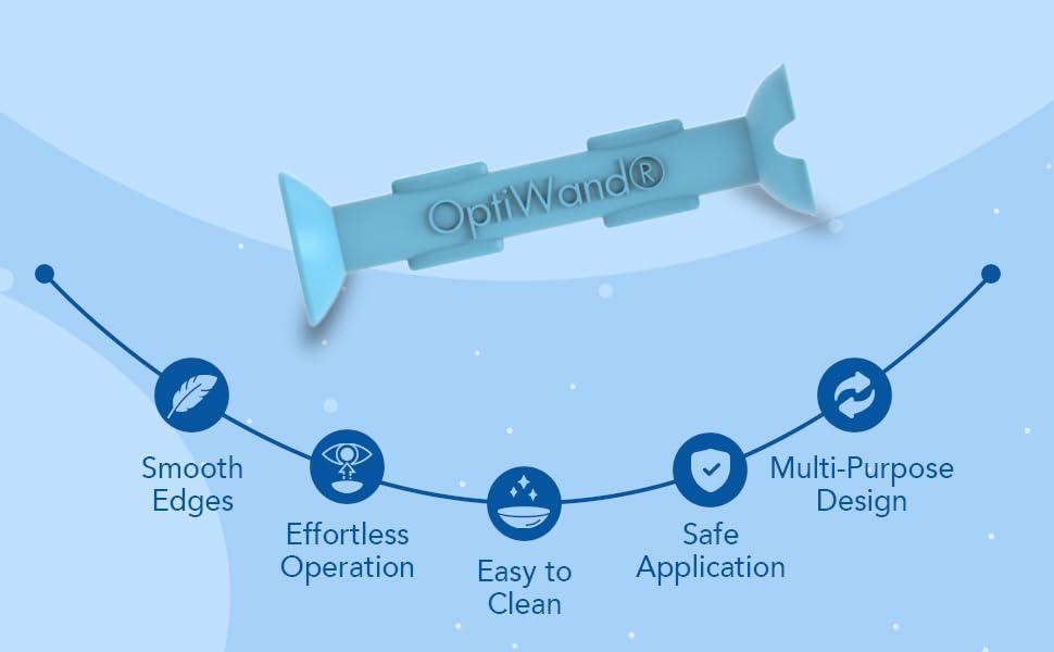 OptiWand - Portable Soft Contact Lens Removal & Insertion Tool - Silicone Rubber Eye Lens Inserter & Remover Device with Pincher End & Finger Grips - Safe & Easy to Use, Travel Size – 1.75" - Image 7