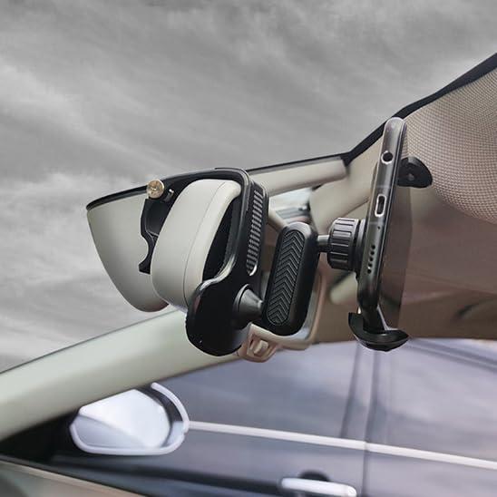 ushemi 【The Safest】 Car Dashboard Phone Clip Holder, 360 Degree Rotation Dash Multifunctional Car Dashboard Mobile Phone Holder Mount Stand Compatible with 4-7 Inch Smartphones - Image 8