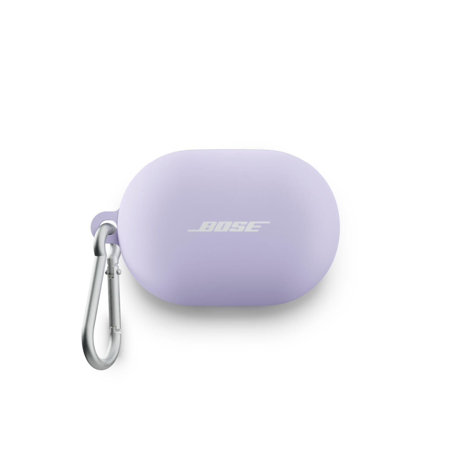 Bose QuietComfort Earbuds Silicone Case Cover, Protective Silicone Exterior, with Aluminum Carabiner for Convenient Carrying, Chilled Lilac
