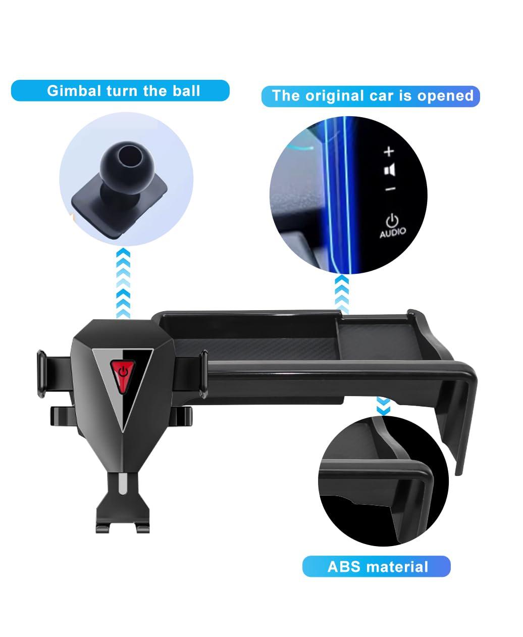 KEPHTH Car Phone Holder for Honda CRV/CR-V Accessories 2023 2024 2025 Dash Mount Cell Phone Holder for Most Smartphones with Dash Organizer Auto Interior Accessories Hands-Free 360 Degree Rotation - Image 7