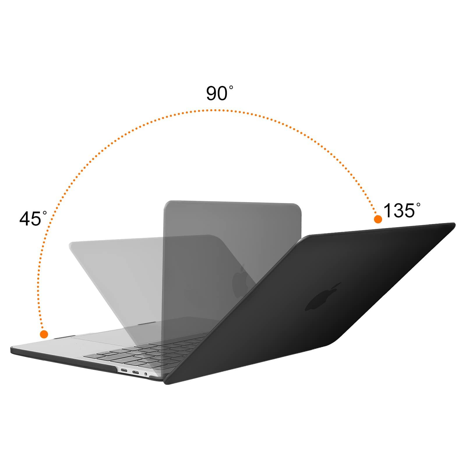 MOSISO Compatible with MacBook Pro 13 inch Case M2 2025, 2024, 2023, 2022-2016 A2338 M1 A2251 A2289 A2159 A1989 A1708 A1706, Plastic Hard Shell&Keyboard Cover&Screen Film&Storage Bag, Black - Image 4