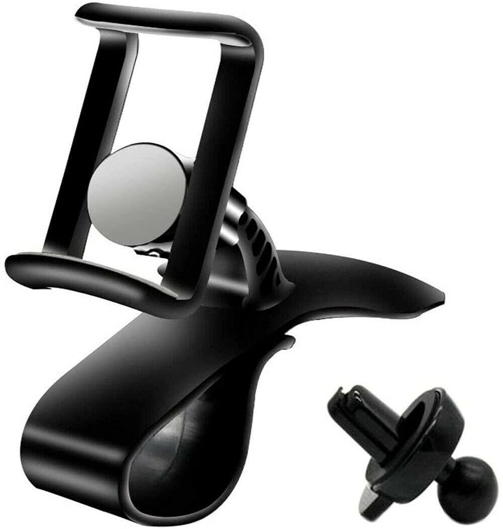 YOVECATHOU Universal Cell Phone GPS Car Dashboard Mount Holder Stand HUD Ven Clip on Cradle 360° Rotation Smartphone Car Air Vent Mount Holder