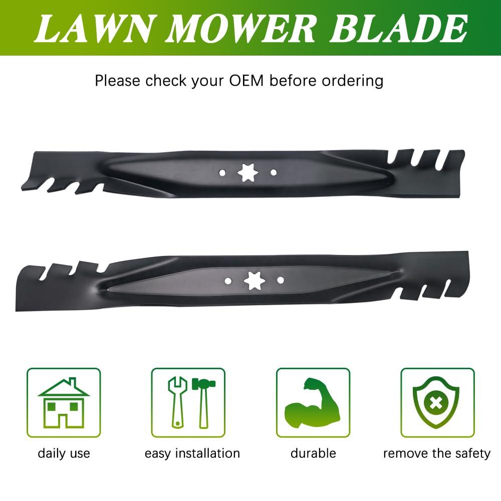 Apeixoto 2PACK 942-0616 Blades Compatible with 42'' Cut MTD, Cub Cadet Troy-Bilt Mowers Mulching Blades Replace OE MTD Cub Cadet 742-04126 742-0616 - Image 3