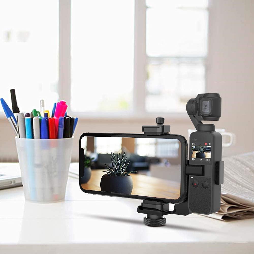Smatree OSMO Pocket 2 Phone Holder Set Expansion Accessories with 1/4”Thread Screw Compatible with DJI OSMO Pocket 2/ DJI OSMO Pocket and Smartphone - Image 7