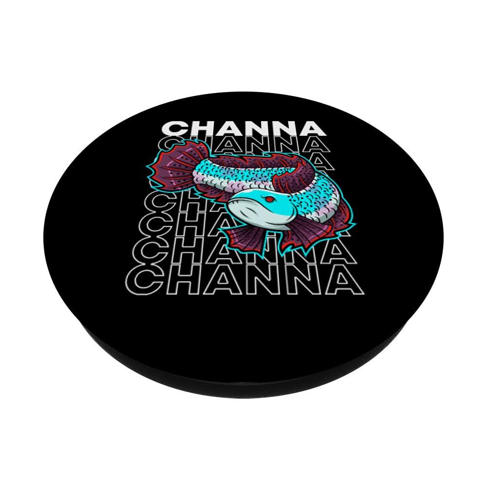 Channa 80's Style Snakehead Monster Fisk Keeper PopSockets Standard PopGrip - Image 2