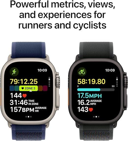 Apple Watch Ultra 2 [GPS + Cellular, 49mm] - Titanium Case with Blue Ocean Band, One Size (Renewed) - Image 4