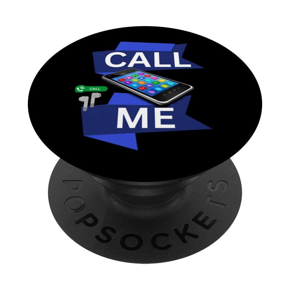 Call Me With Mobile Cellphone Wireless Earbuds Accessories PopSockets Standard PopGrip
