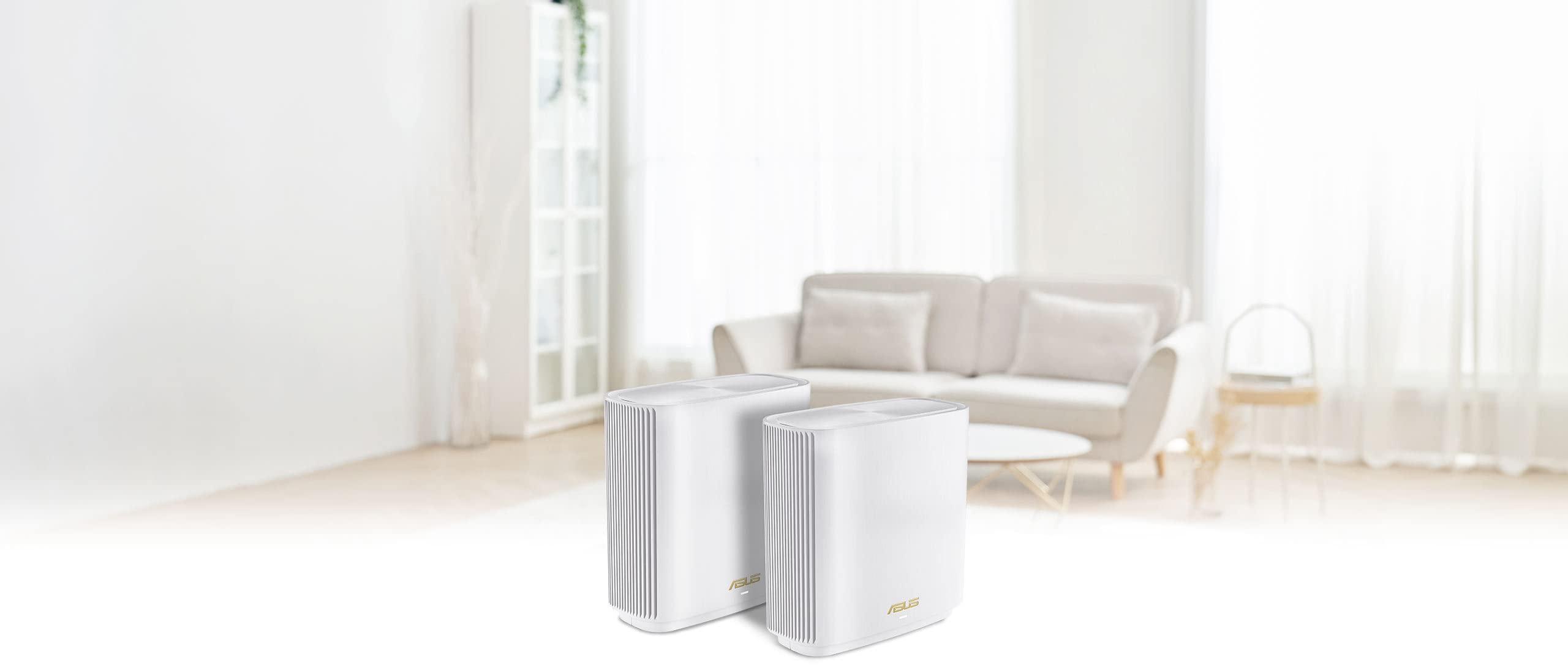 ASUS ZenWiFi XT9 AX7800 Tri-Band WiFi6 Mesh WiFiSystem (2Pack), 802.11ax, up to 5700 sq ft & 6+ Rooms, AiMesh, Lifetime Free Internet Security, Parental Controls, 2.5G WAN Port, UNII 4, Charcoal - Image 2