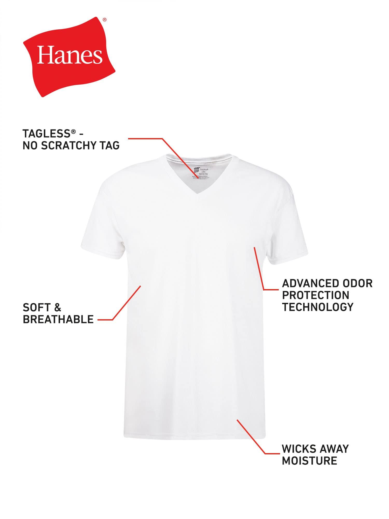 Hanes Ultimate Men's 6-Pack Best V-Neck T-Shirt - Image 2