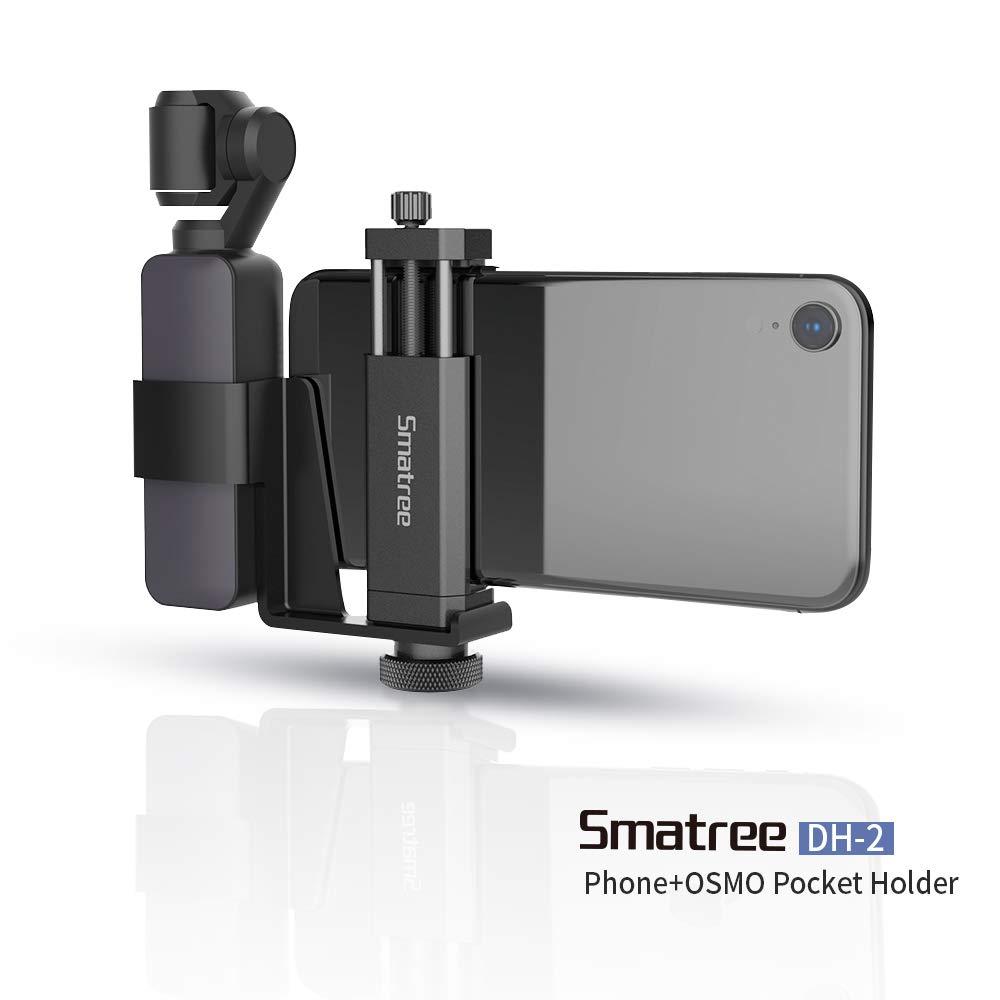 Smatree OSMO Pocket 2 Phone Holder Set Expansion Accessories with 1/4”Thread Screw Compatible with DJI OSMO Pocket 2/ DJI OSMO Pocket and Smartphone - Image 5