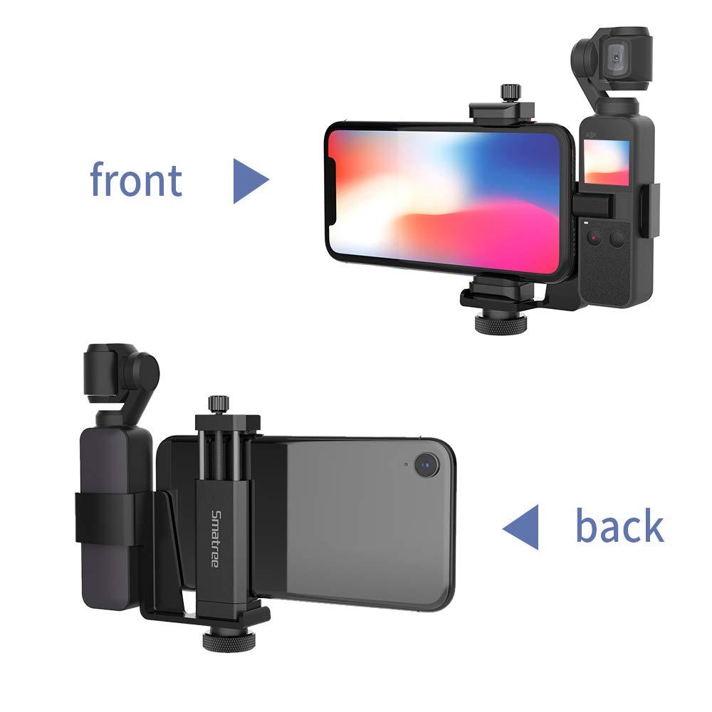 Smatree OSMO Pocket 2 Phone Holder Set Expansion Accessories with 1/4”Thread Screw Compatible with DJI OSMO Pocket 2/ DJI OSMO Pocket and Smartphone - Image 2