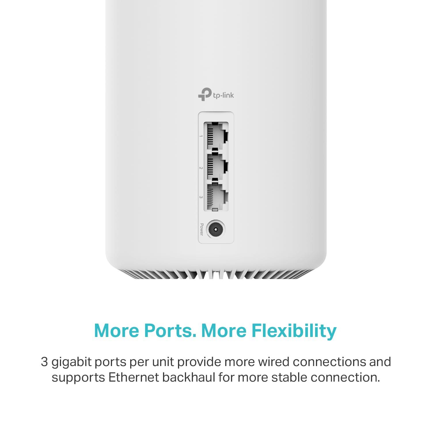 TP-Link Deco AXE5400 Tri-Band WiFi 6E Mesh System - Wi-Fi up to 7200 Sq.Ft, Engadget Rated Best Mesh For Most People, Replaces WiFi Router and Extender, AI-Driven Mesh New 6GHz Band, 3-Pack(Deco XE75) - Image 6