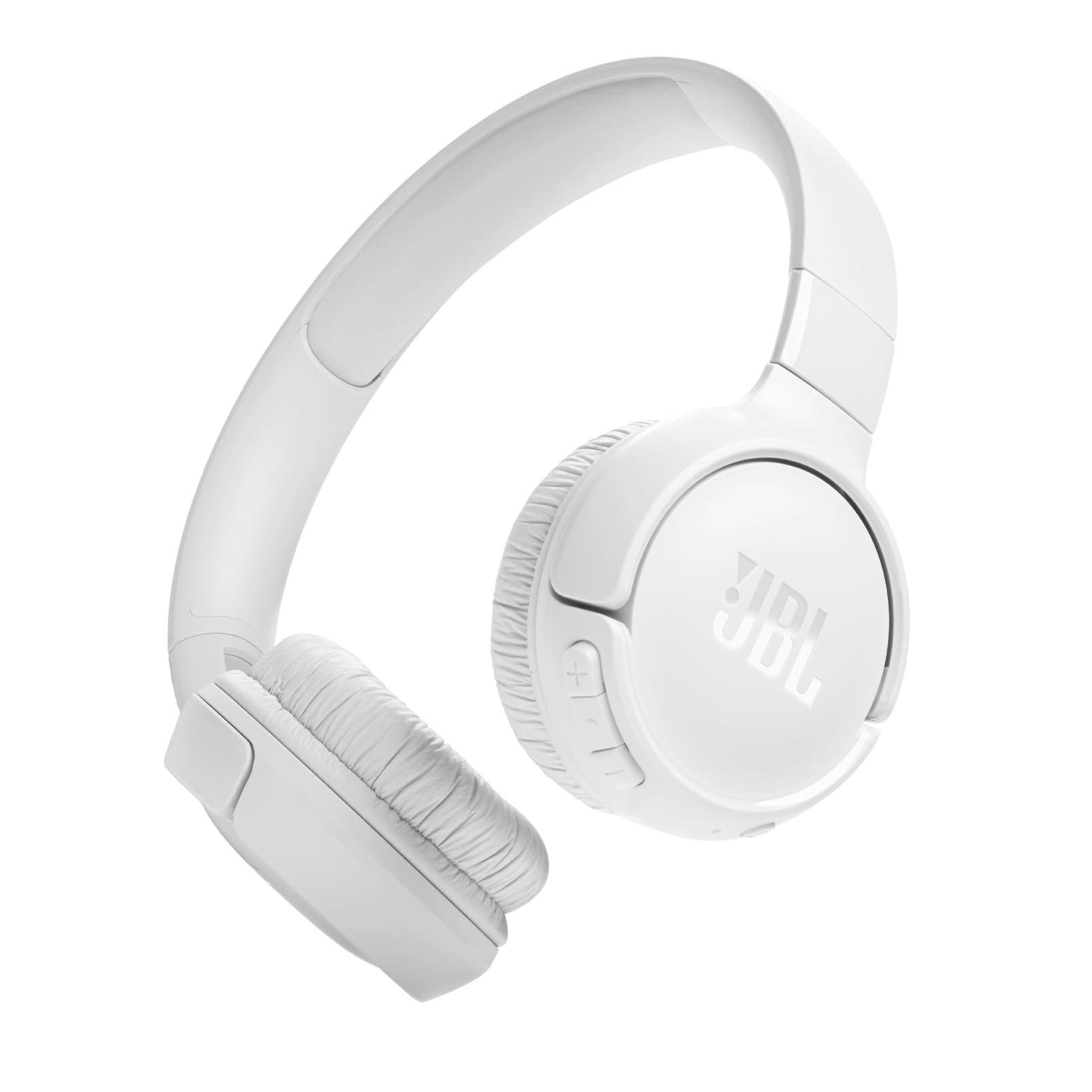 JBL JBLT520BTWHTAM-Z Tune 520BT Wireless on-ear Headphones, White - (Renewed)