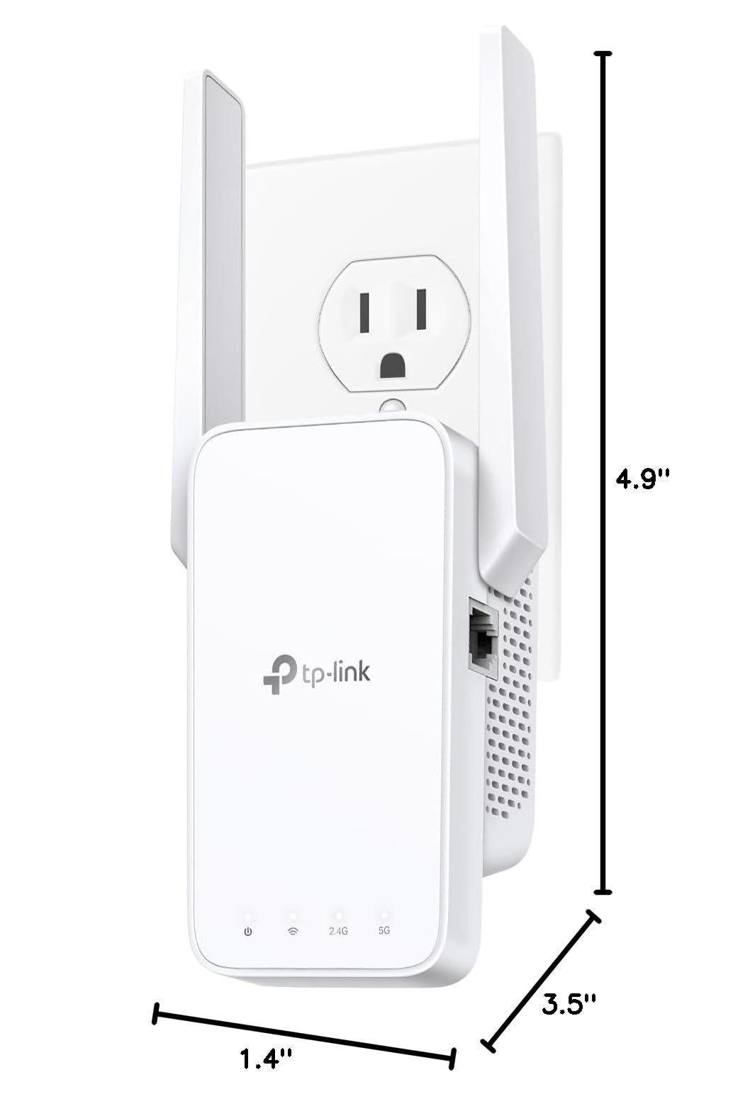 TP-Link AC1200 WiFi Extender, 2025 Wirecutter Best WiFi Extender, 1.2Gbps home signal booster, Dual Band 5GHz/2.4GHz, Up to 1600 Sq.ft and 32 Devices, EasyMesh Compatible, One Ethernet Port (RE315) - Image 8