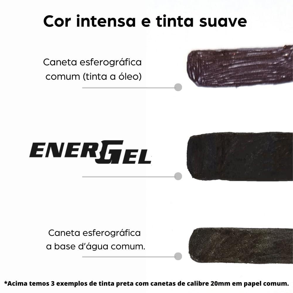 Pentel Energel Gel Pen Black 0.7mm Brown BL437R1-E - Image 3