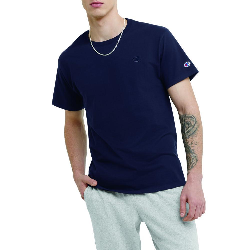 Champion Men's Classic Short Sleeve T-Shirt, Standard Fit, C Logo, Available in Regular and Big & Tall, Navy, 4X-Large - Image 4
