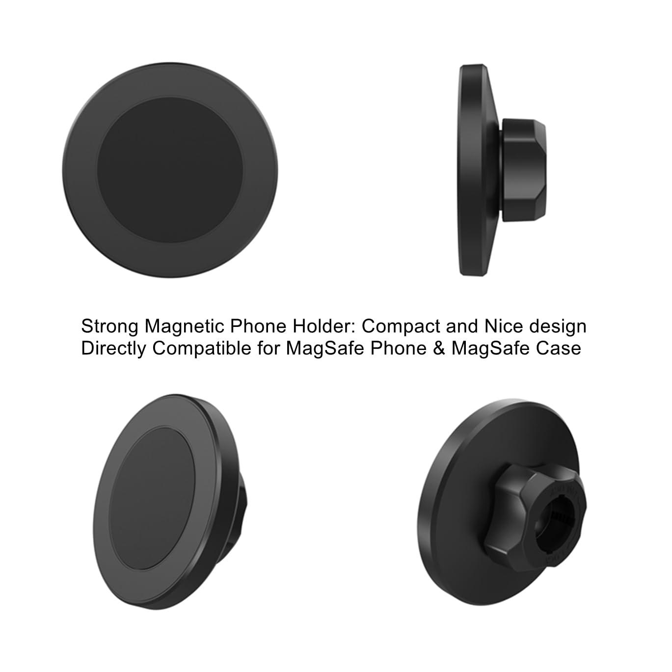 DHYSTAR Magnetic Cell Phone Holder Mount for Indoor Exercise Bike Compatible with Peloton,Treadmill, Elliptical,Gym Equipment,Golf Push Cart,Stroller,Compatible with MagSafe iPhone Smartphones - Image 3