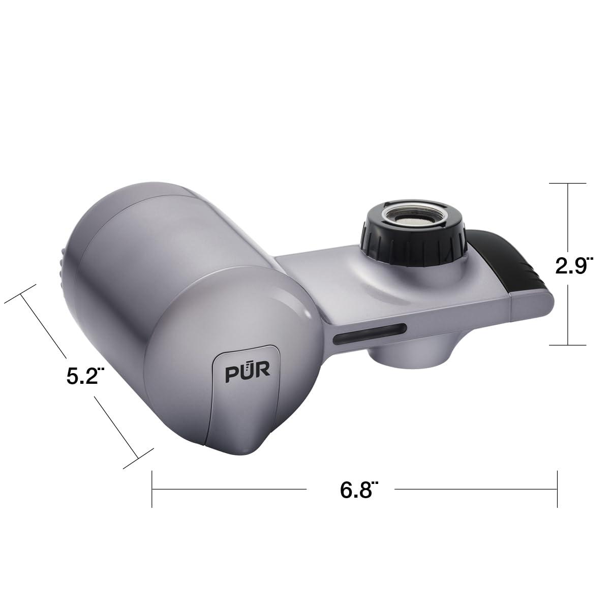 PUR PLUS Horizontal Faucet Mount Water Filtration System with 3-in-1 Lead Reducing Filter for Great-Tasting Filtered Tap Water, Lasts 100 Gallons, Fits Most Kitchen or Bathroom Faucets, Metallic Grey - Image 7