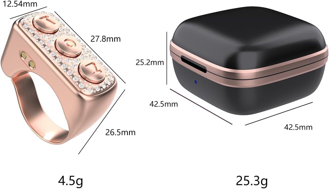 ZOZVO TikTok Scrolling Ring for iPhone, TikTok Remote Control for TikTok, Bluetooth Page Turner for iPad/Kindle App/iPhone/Android (Pink) - Image 7
