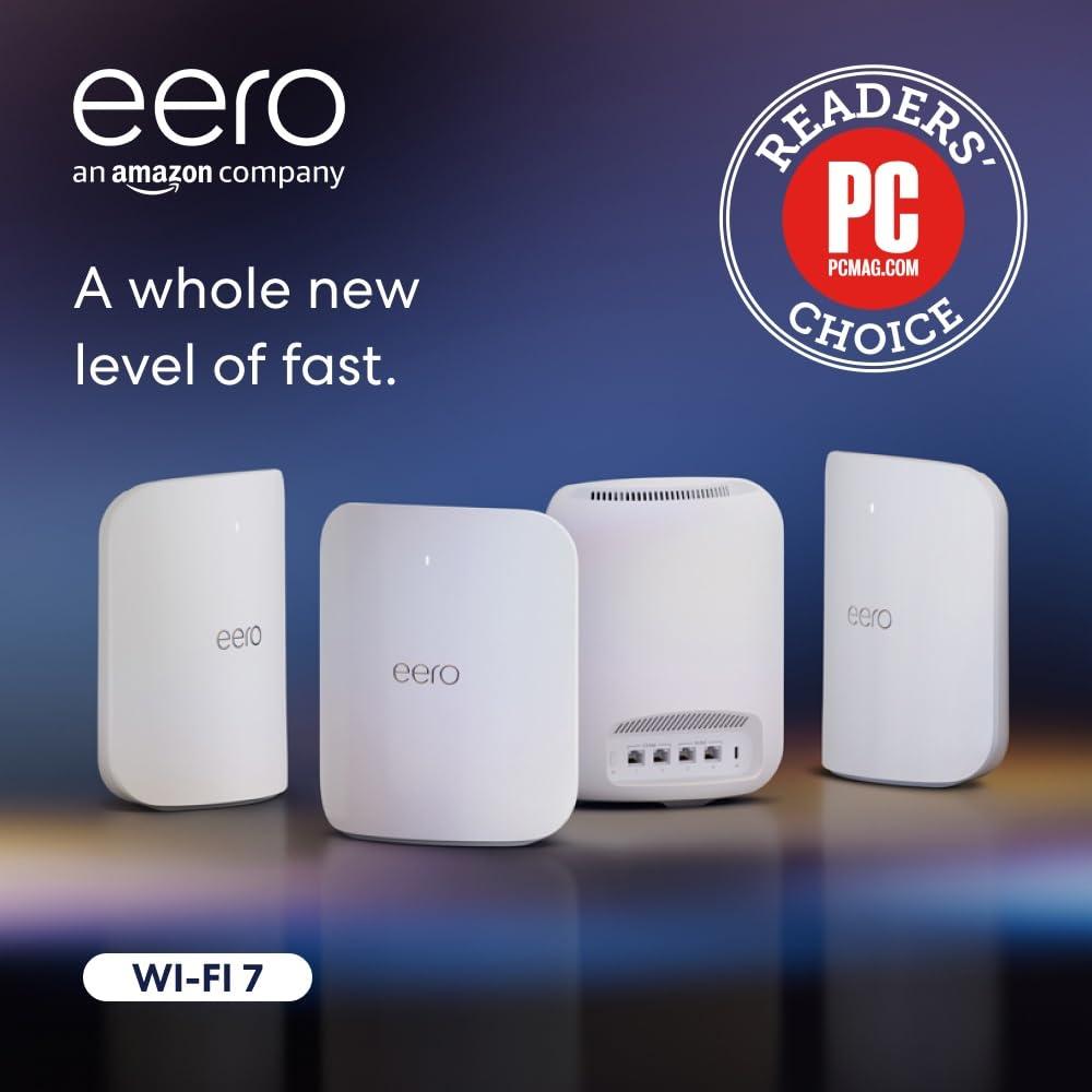 Amazon eero Max 7 mesh wifi system (newest model) - Supports internet plans up to 10 Gbps, Coverage up to 10,000 sq. ft., Connect 750+ devices, 4-pack - Image 7