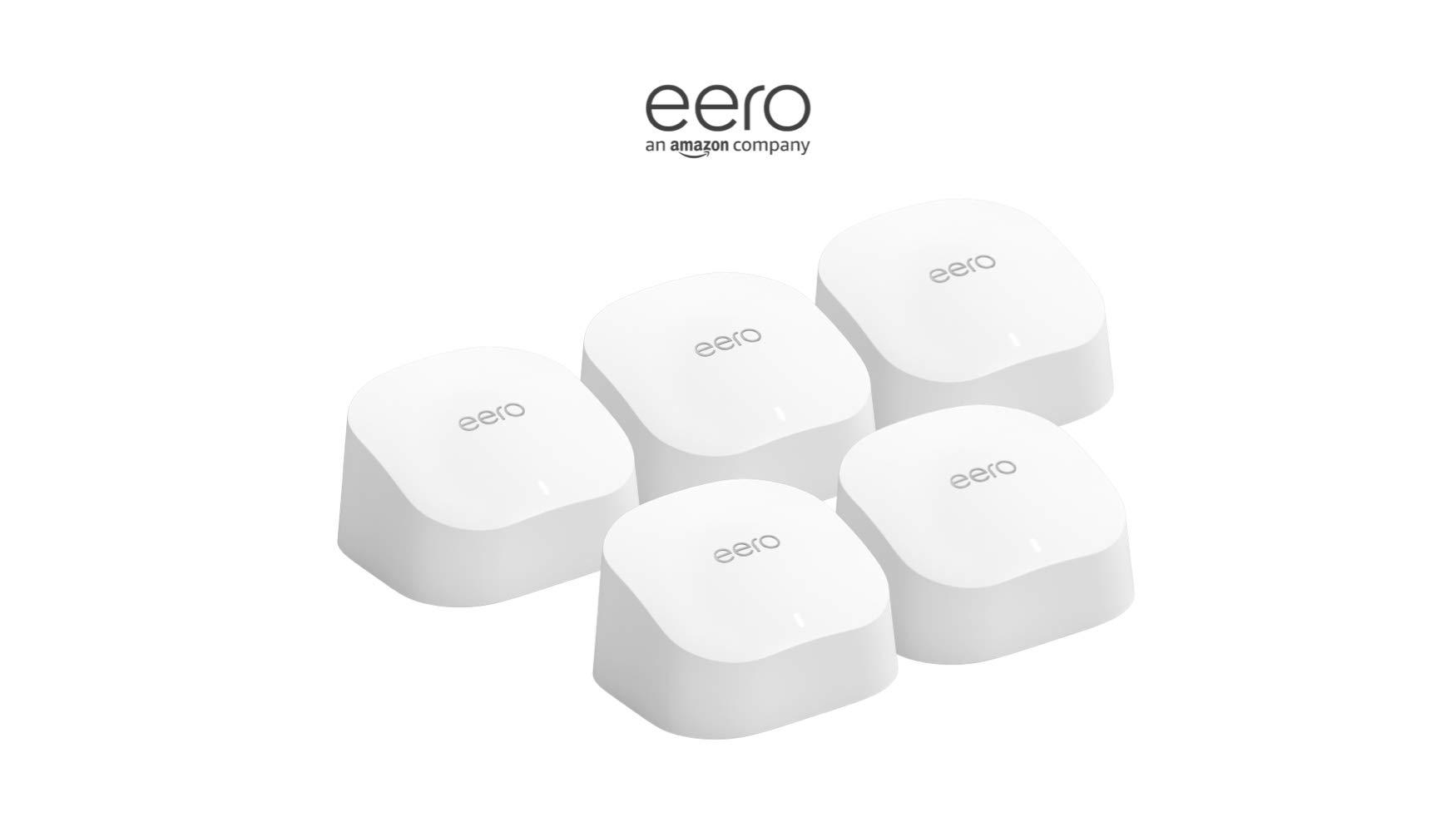Amazon eero 6 mesh wifi system - Supports internet plans up to 500 Mbps, Coverage up to 5,000 sq. ft., Connect 75+ devices, 5-pack (3 routers + 2 extenders) - Image 8