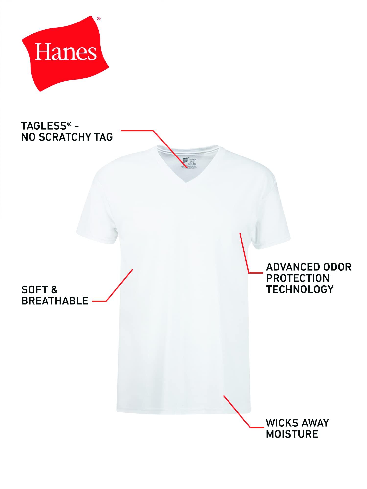 Hanes Ultimate Men's 6-Pack Best V-Neck T-Shirt - Image 6