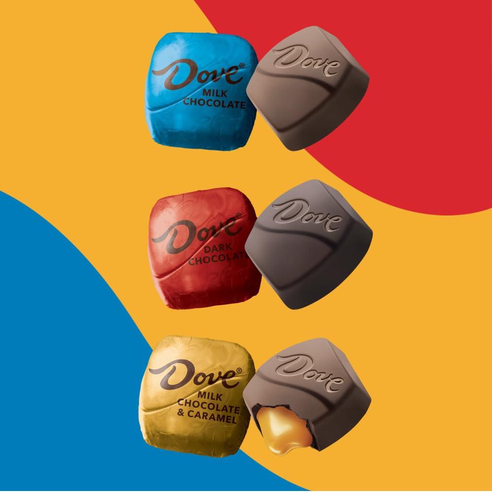 DOVE PROMISES Milk Chocolate, Dark Chocolate & Caramel Chocolate Mothers Day Candy Variety Bag, 38.9oz - Image 4