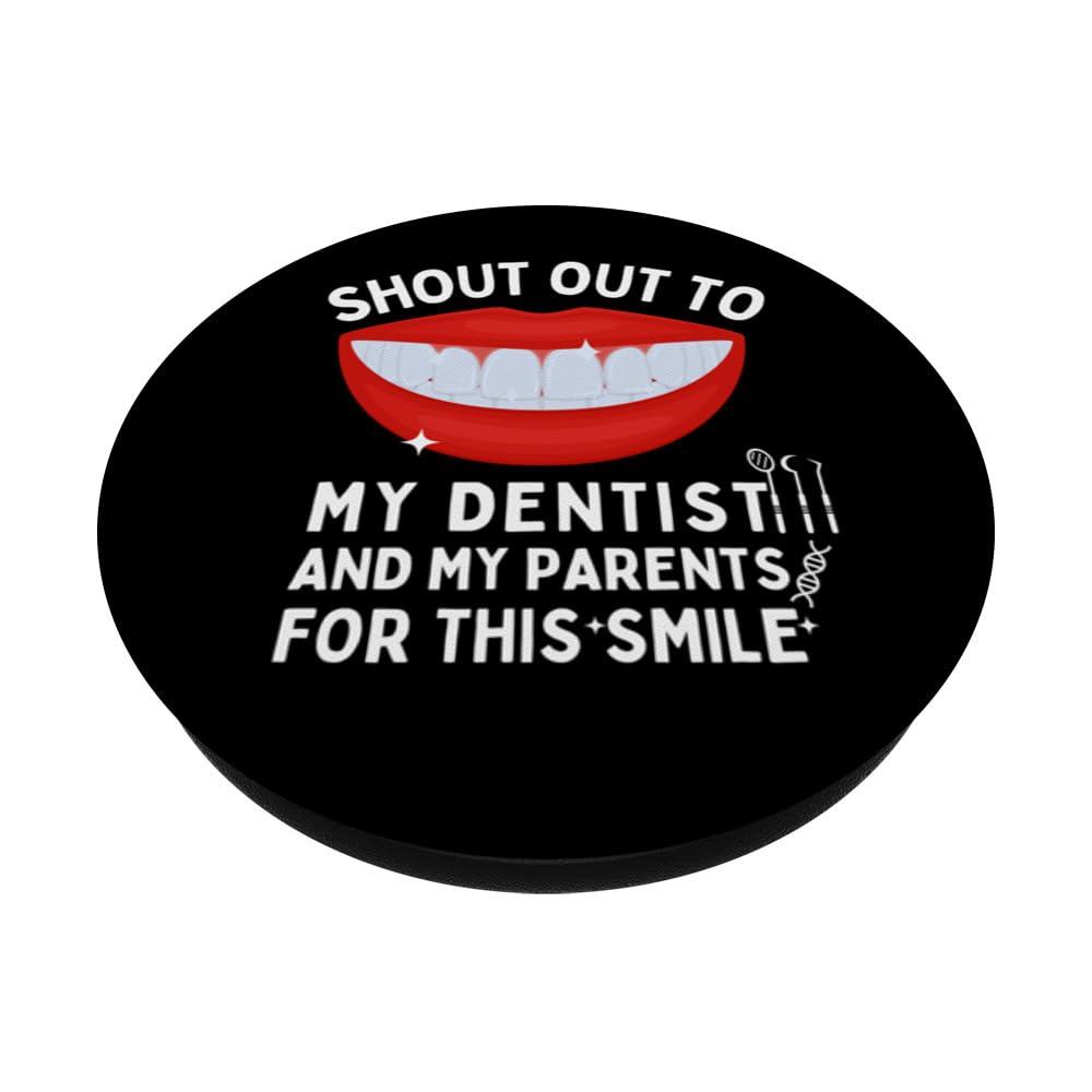 Shout Out To Dentist Teeth Whitening Toothpaste Strips Pen PopSockets Standard PopGrip - Image 2