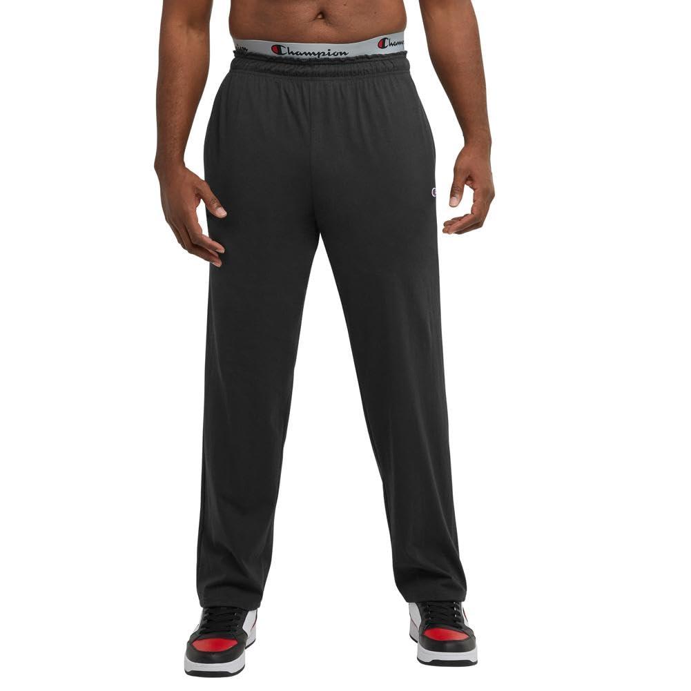 Champion mens Pants, Everyday Cotton, Lightweight Open-hem Lounge Pants for Men (Reg. Or Big & Tall)Track Pants - Image 5